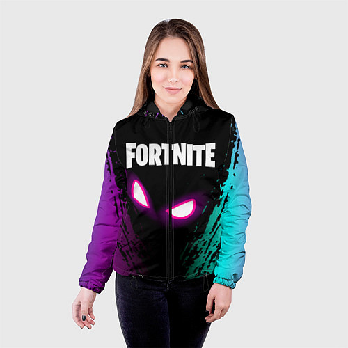 Женская куртка FORTNITE / 3D-Черный – фото 4