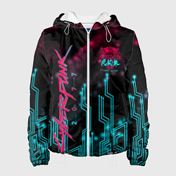 Куртка с капюшоном женская CYBERPUNK, цвет: 3D-белый