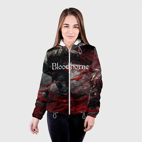 Женская куртка Bloodborne / 3D-Белый – фото 4