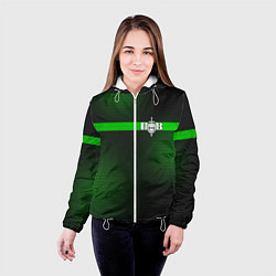 Куртка с капюшоном женская Пограничные Войска, цвет: 3D-белый — фото 2