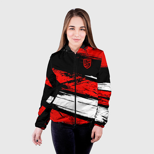Женская куртка Porsche / 3D-Черный – фото 4