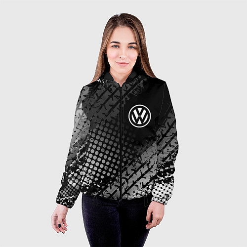 Женская куртка Volkswagen / 3D-Черный – фото 4