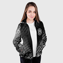Куртка с капюшоном женская Volkswagen, цвет: 3D-черный — фото 2