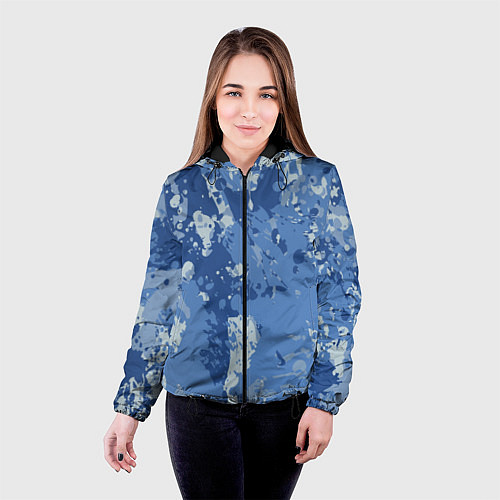 Женская куртка КАМУФЛЯЖ BLUE / 3D-Черный – фото 4