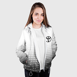 Куртка с капюшоном женская Toyota, цвет: 3D-белый — фото 2