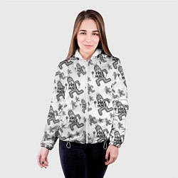 Куртка с капюшоном женская FREE HUGS, цвет: 3D-белый — фото 2