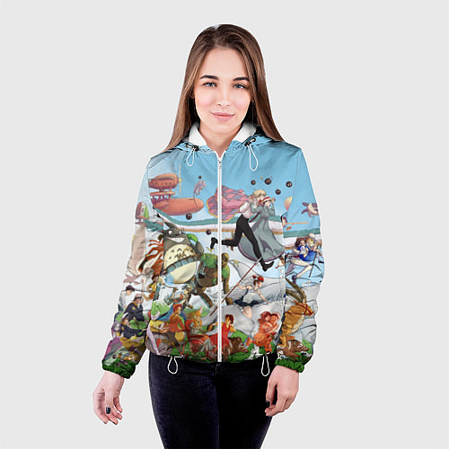 Женская куртка Studio Ghibli / 3D-Белый – фото 4