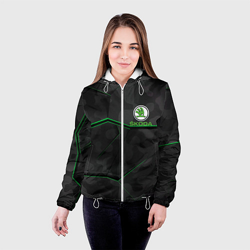 Женская куртка SKODA / 3D-Белый – фото 4