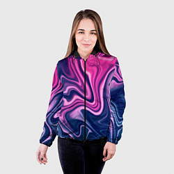 Куртка с капюшоном женская Abstraction, цвет: 3D-черный — фото 2