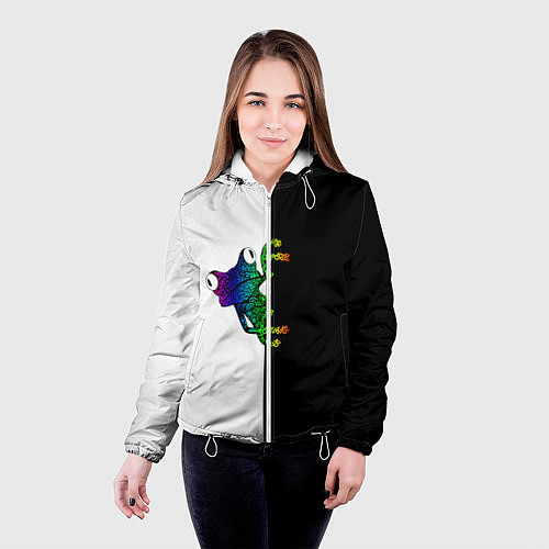 Женская куртка Лягуха / 3D-Белый – фото 4