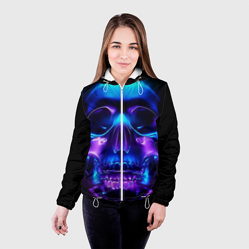 Женская куртка Череп / 3D-Белый – фото 4