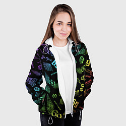 Куртка с капюшоном женская 6IX9INE, цвет: 3D-белый — фото 2