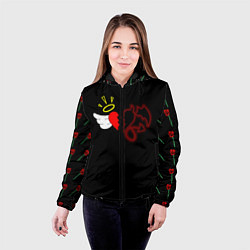 Куртка с капюшоном женская Добро и зло, Payton Moormeier, цвет: 3D-черный — фото 2