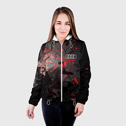 Куртка с капюшоном женская AUDI, цвет: 3D-белый — фото 2