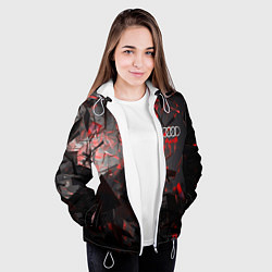 Куртка с капюшоном женская AUDI, цвет: 3D-белый — фото 2