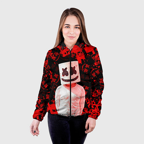 Женская куртка Fortnite Marshmello / 3D-Черный – фото 4