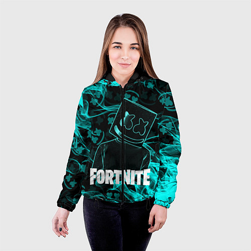 Женская куртка Fortnite Marshmello / 3D-Черный – фото 4