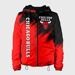 Куртка с капюшоном женская CHICAGO BULLS, цвет: 3D-черный