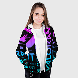 Куртка с капюшоном женская Valorant, цвет: 3D-белый — фото 2