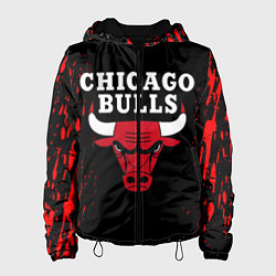Куртка с капюшоном женская CHICAGO BULLS, цвет: 3D-черный