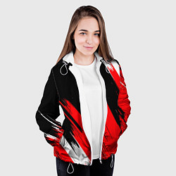 Куртка с капюшоном женская ТЕКСТУРА, цвет: 3D-белый — фото 2