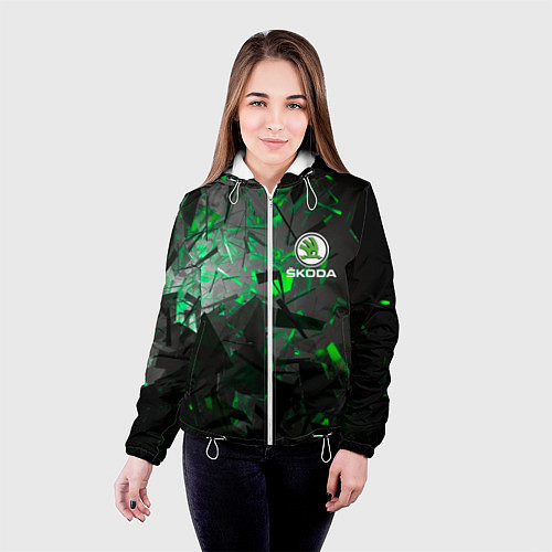 Женская куртка SKODA / 3D-Белый – фото 4