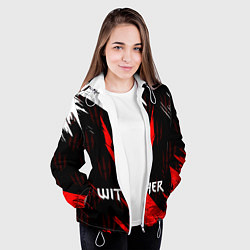 Куртка с капюшоном женская The Witcher, цвет: 3D-белый — фото 2