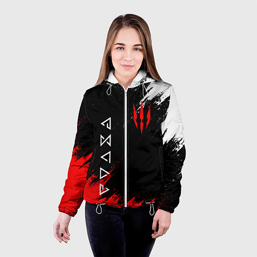 Женская куртка The Witcher / 3D-Белый – фото 4