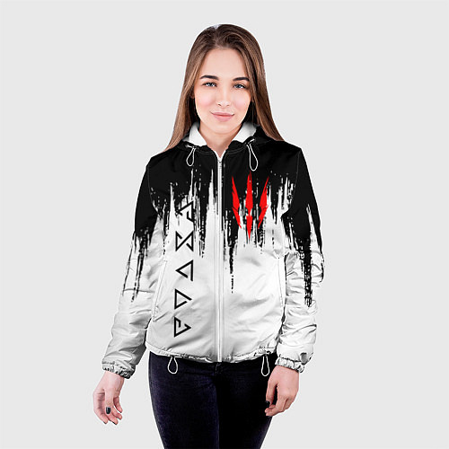 Женская куртка The Witcher / 3D-Белый – фото 4