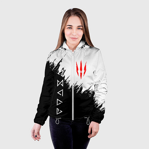 Женская куртка The Witcher / 3D-Белый – фото 4