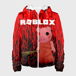 Куртка с капюшоном женская Roblox Piggy, цвет: 3D-белый