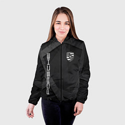 Куртка с капюшоном женская PORSCHE, цвет: 3D-черный — фото 2
