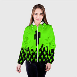 Куртка с капюшоном женская BILLIE EILISH БИЛЛИ АЙЛИШ, цвет: 3D-белый — фото 2