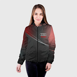 Куртка с капюшоном женская AUDI, цвет: 3D-черный — фото 2