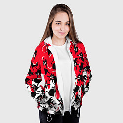 Куртка с капюшоном женская WHAT CAT, цвет: 3D-белый — фото 2