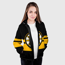 Куртка с капюшоном женская BOSTON BRUINS NHL, цвет: 3D-черный — фото 2