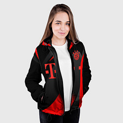 Куртка с капюшоном женская FC Bayern Munchen, цвет: 3D-черный — фото 2