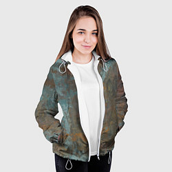 Куртка с капюшоном женская Rusty Metal, цвет: 3D-белый — фото 2