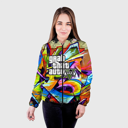 Женская куртка GTA:5 / 3D-Черный – фото 4