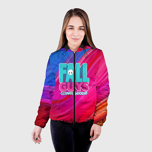 Женская куртка FALL GUYS: Ultimate Knockout / 3D-Черный – фото 4