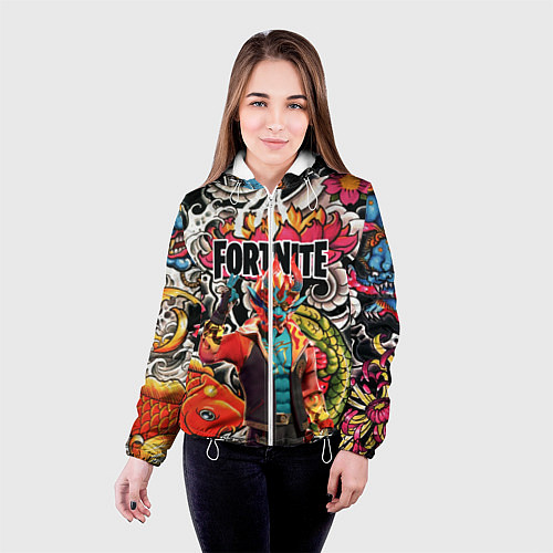 Женская куртка FORTNITE / 3D-Белый – фото 4