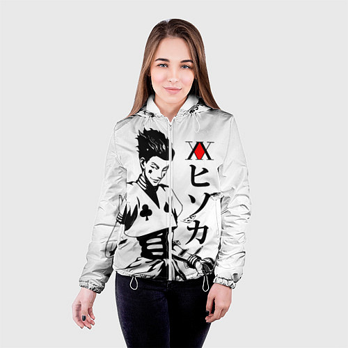 Женская куртка Hunter x Hunter, Hisoka / 3D-Белый – фото 4