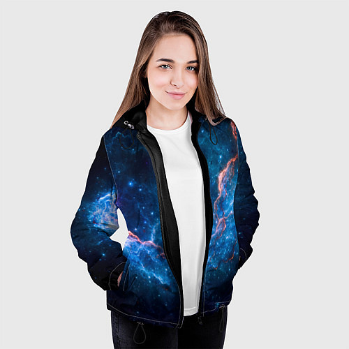 Женская куртка Туманность / 3D-Черный – фото 3