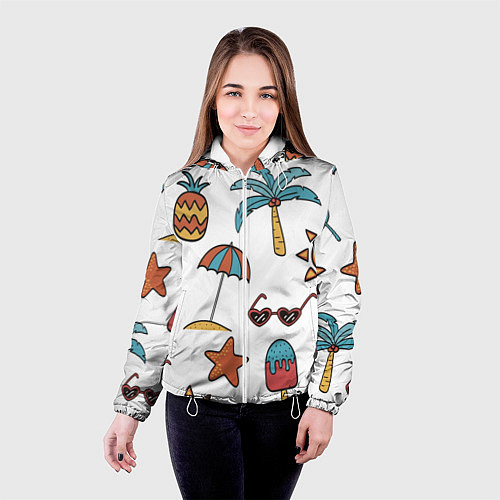 Женская куртка Отпуск / 3D-Белый – фото 4