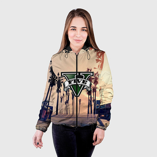 Женская куртка GTA / 3D-Черный – фото 4