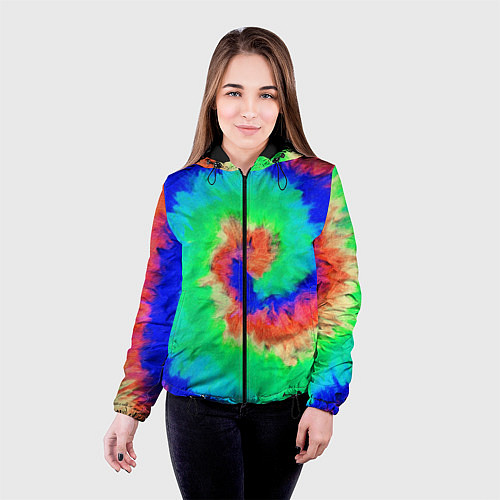 Женская куртка ХИППИ ТАЙ ДАЙ / 3D-Черный – фото 4