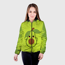 Куртка с капюшоном женская Авокадо, цвет: 3D-черный — фото 2