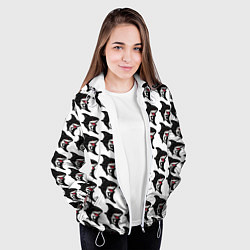 Куртка с капюшоном женская Акула, цвет: 3D-белый — фото 2