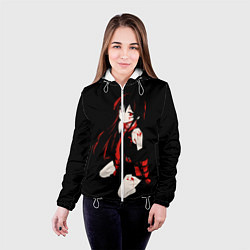 Куртка с капюшоном женская Убийца Акаме, цвет: 3D-белый — фото 2