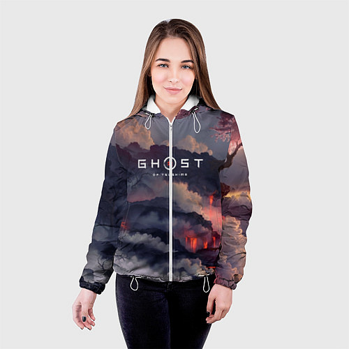 Женская куртка Ghost of Tsushima / 3D-Белый – фото 4